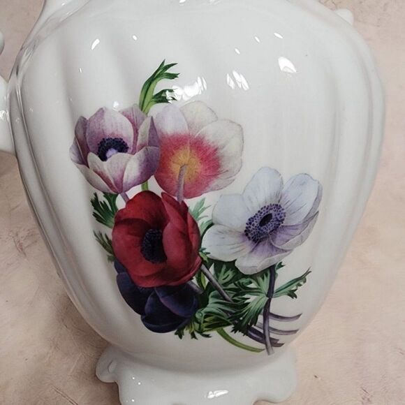 Formalities By Baum Bros. 10" Tall Anemone Collection Floral Pitcher Purple - Picture 8 of 13